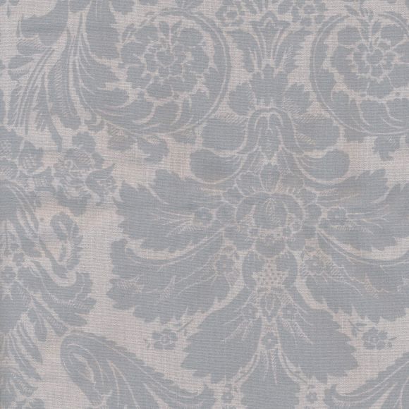 85 cm Coupon // AU Maison coton "Victorian Baroque-Light Grey" (gris clair-gris)