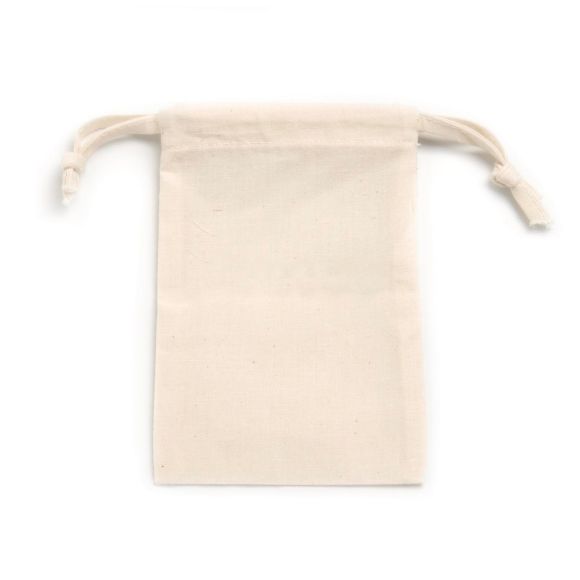Pochettes en coton "Calendrier de l'Avent" - lot de 12 pces, 10 x 15 cm (nature)