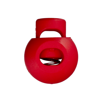 Arrêt pour cordon 20 mm "1-trou rond" (rouge)