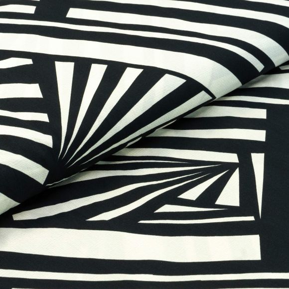 Baumwolle "Graphic Monochrome" (ecru-schwarz)