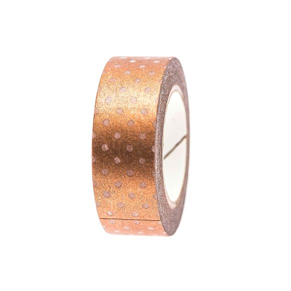 Masking Tape "Punkte" (kupfer-weiss) von RICO DESIGN