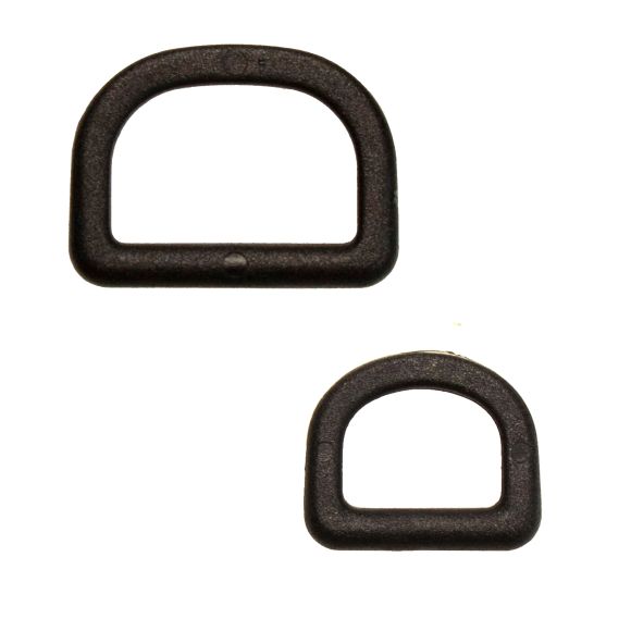 Demi-anneau (anneau en D) plastique "Nexus" -  20/30 mm - (noir)