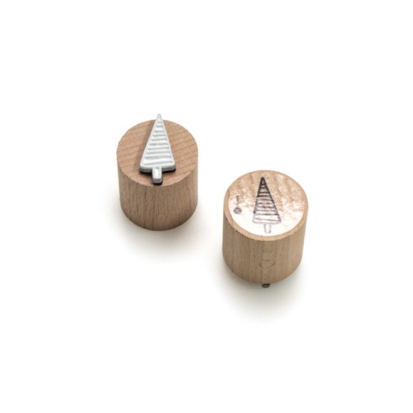 Holzstempel  in moderner Tannenform  von feinesleben, toll für Weihnachtsdeko