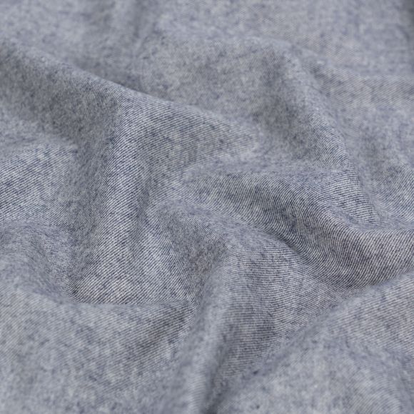 Flanelle coton "Hudson/Twill" (écru/bleu foncé) de SWAFING