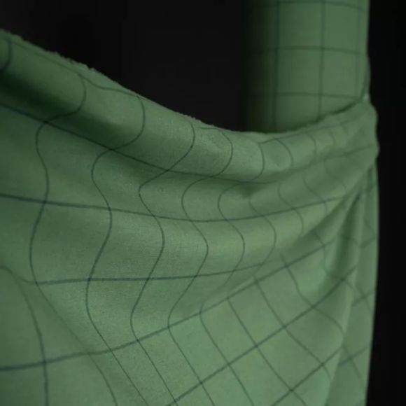 Tissu en coton/lin - fils teintés "Green Maze/Carreaux" (vert) de MERCHANT & MILLS