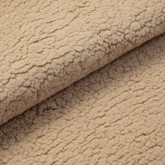 Fausse fourrure - tissu peluche "Sherpa" (beige)