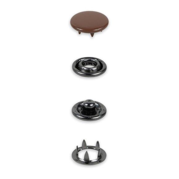 Boutons pression PRYM "Jersey" Ø 12 mm, recharge 20 pcs (brun foncé) 390780