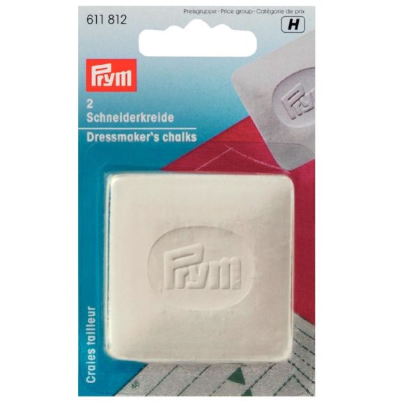 PRYM Schneiderkreide - Pack à 2 Stück (weiss) 611812