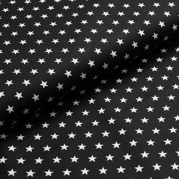 Coton "étoiles" (noir-blanc)