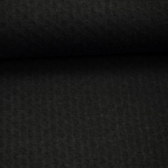 PUL Stoff / Funktionsstoff Bambus/Baumwolle - laminiert "Absorber Verona" (schwarz) von SWAFING