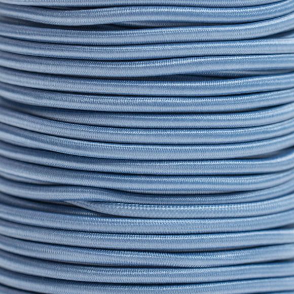 Cordon caoutchouté "élastique" - Ø 3 mm (bleu pigéon)