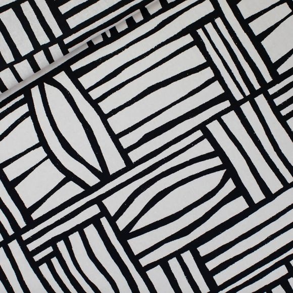 Lin/viscose "Permecube - tofu beige" (offwhite-noir) de See You at Six