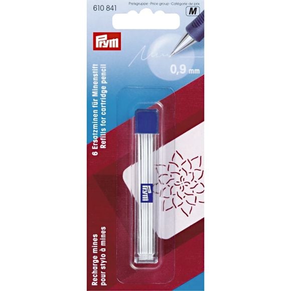 PRYM Ersatzminen für Minenstift "Extrafein - 0.9 mm" (weiss) 610841