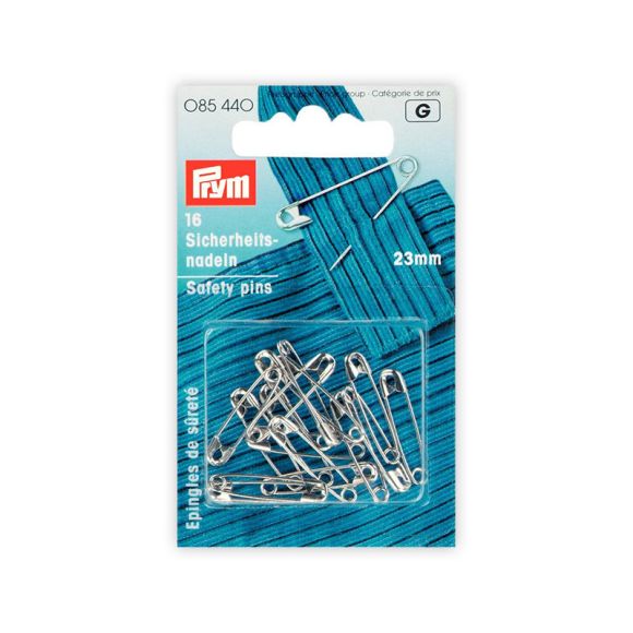 PRYM Sicherheitsnadeln 23 mm - 16 Stück im Set (silber) 085440