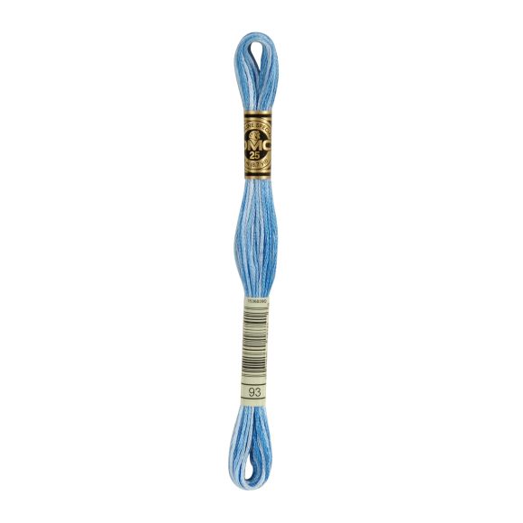 DMC Fil à broder "Mouliné Spécial®" écheveau de 8 m - à 6 brins (93/multicolore bleu)