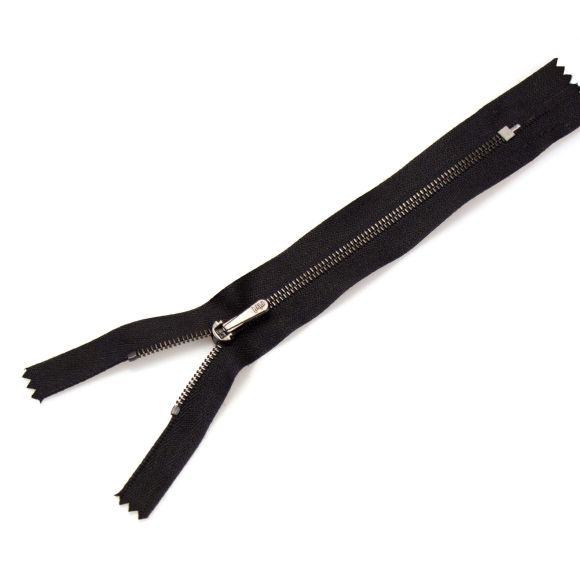 Fermeture à glissière pantalons-non séparable "Metal 4" 12/16/18/20 cm (2110 noir/graphite) de riri