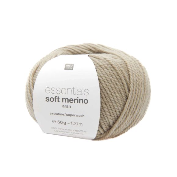 Laine mérinos -  Rico Essentials Soft Merino Aran (gris)