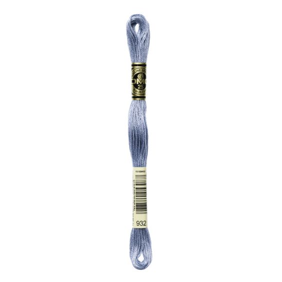 DMC Fil à broder "Mouliné Spécial®" écheveau de 8 m - à 6 brins (932/bleu)