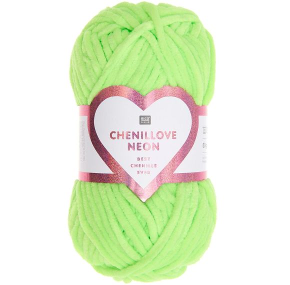 Chenille-Wolle - Rico Creative Chenillove Neon (grün)