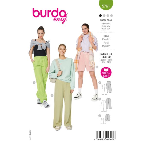 Patron - Pantalon cargo/parachute pour femmes "5761" (34-48) de burda easy