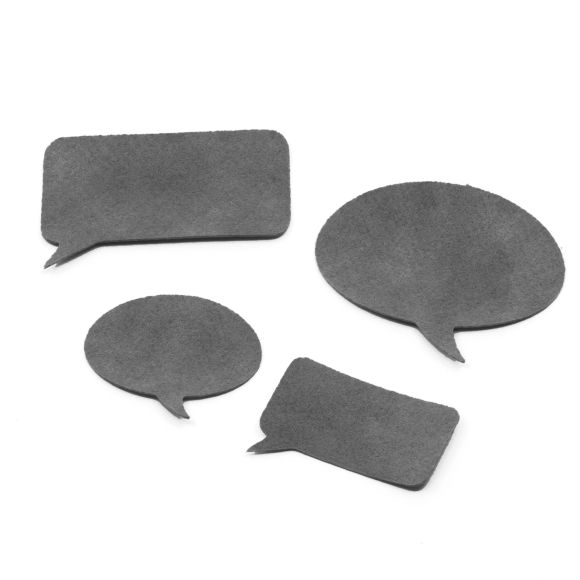 irONly Motif thermocollant "Bulle", lot de 7 (anthracite)