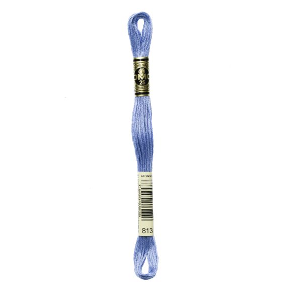 DMC Fil à broder "Mouliné Spécial®" écheveau de 8 m - à 6 brins (813/bleu)