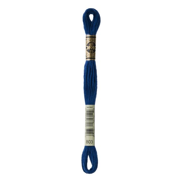 DMC Stickgarn "Mouliné Spécial®" Strang à 8 m - 6 fädig (803/blau)