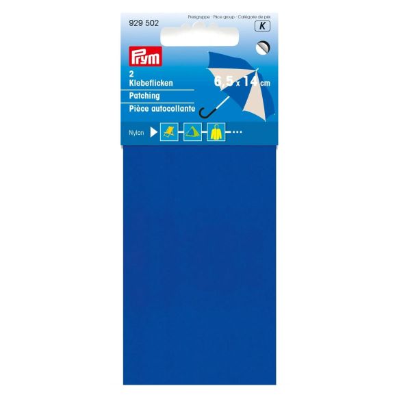 PRYM Patch en nylon - autocollant, 2 pièces de 6,5 x 14 cm (bleu) 929502