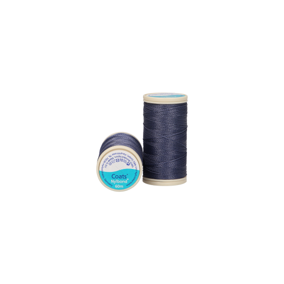 Fil à coudre "Nylbond" - bobine à 60 m (06540/bleu acier) de COATS