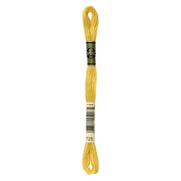 DMC Fil à broder "Mouliné Spécial®" écheveau de 8 m - à 6 brins (725/jaune)