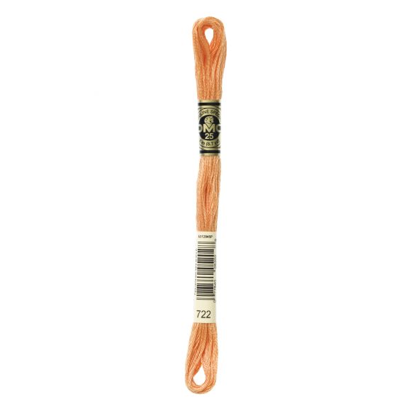 DMC Fil à broder "Mouliné Spécial®" écheveau de 8 m - à 6 brins (722/orange)