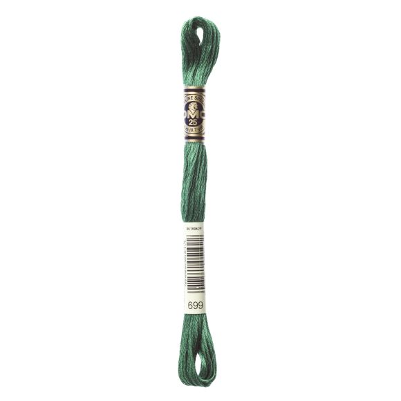 DMC Fil à broder "Mouliné Spécial®" écheveau de 8 m - à 6 brins (699/vert)