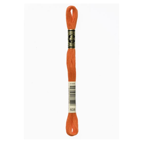 DMC Fil à broder "Mouliné Spécial®" écheveau de 8 m - à 6 brins (608/orange)