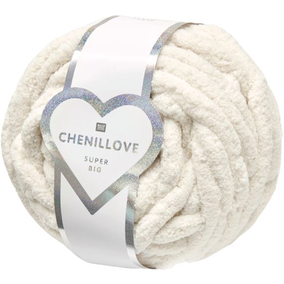 Chenille-Wolle XXL - Rico Creative Chenillove Super Big (creme)