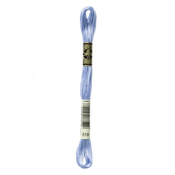 DMC Stickgarn "Mouliné Spécial®" Strang à 8 m - 6 fädig (519/blau)