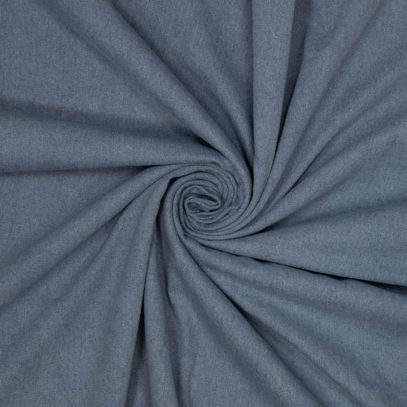 1 m reste // Tissu jean coton - qualité résistante "Blue Denim - Fenna Fibre Mood" (bleu)