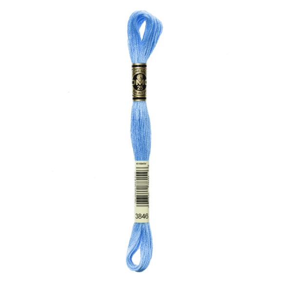 DMC Fil à broder "Mouliné Spécial®" écheveau de 8 m - à 6 brins (3846/bleu)