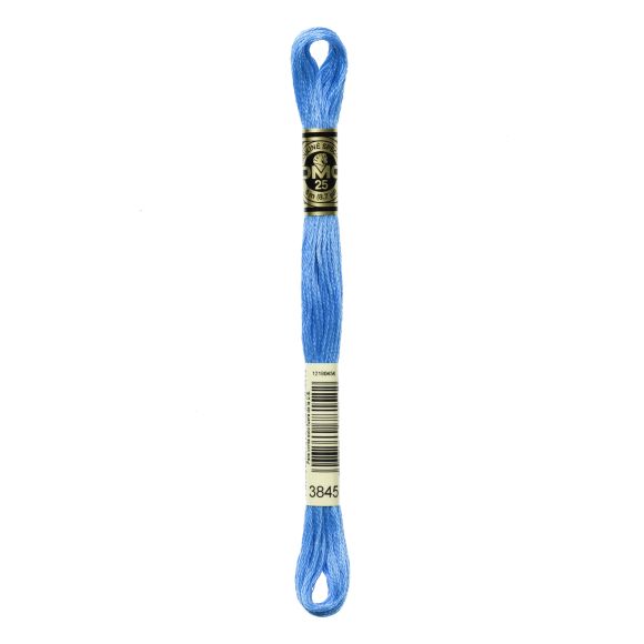 DMC Fil à broder "Mouliné Spécial®" écheveau de 8 m - à 6 brins (3845/bleu)