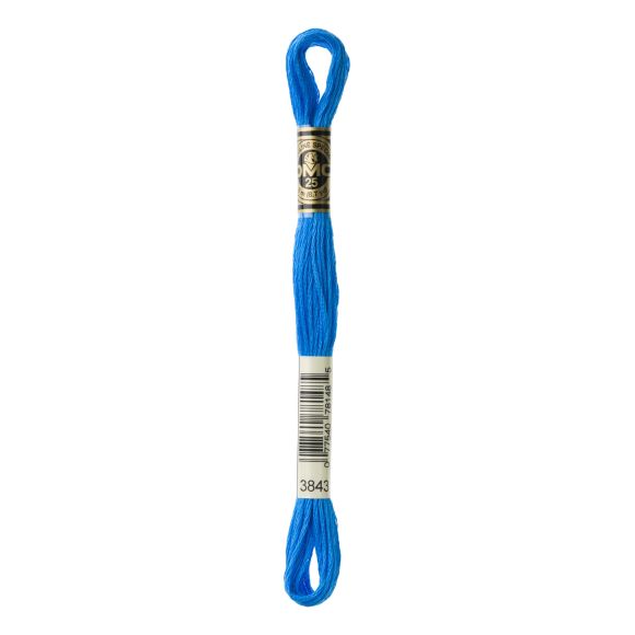 DMC Fil à broder "Mouliné Spécial®" écheveau de 8 m - à 6 brins (3843/bleu)