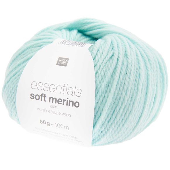 Laine mérinos - Rico Essentials Soft Merino Aran (vert de jade)