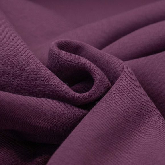 Sweat Baumwolle "Heavy Jogging" (aubergine)