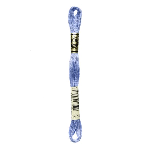DMC Fil à broder "Mouliné Spécial®" écheveau de 8 m - à 6 brins (3755/bleu)
