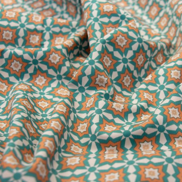 Baumwolle "Land of Enchantment/Talavera Charm" (ecru-mint/orange) von ART GALLERY FABRICS