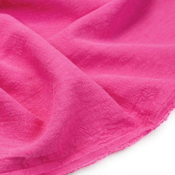75 cm reste // Tissu en lin - stone washed "Piedra" (pink)