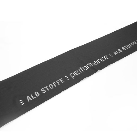 Bündchenstoff/Sporthosenbund "Performance - uni" (schwarz) von ALBSTOFFE