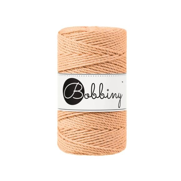 Recycling Makramee-Garn Baumwolle "Rope Ø 3 mm - peach fuzz" (pfirsich) von Bobbiny