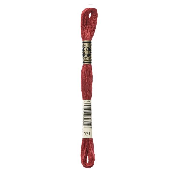 DMC Fil à broder "Mouliné Spécial®" écheveau de 8 m - à 6 brins (321/rouge)
