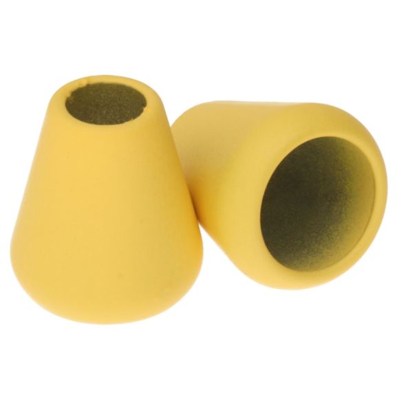 Embout de cordon - revêtement mat "Fashion" - Ø 6 mm (jaune)