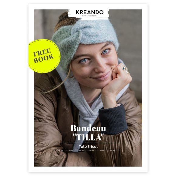 Freebook - Strickanleitung Stirnband "TILLA" von KREANDO (französisch)