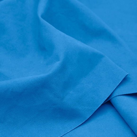 Heavy Canvas Baumwolle "Washed - azure" (enzianblau) von mind the MAKER